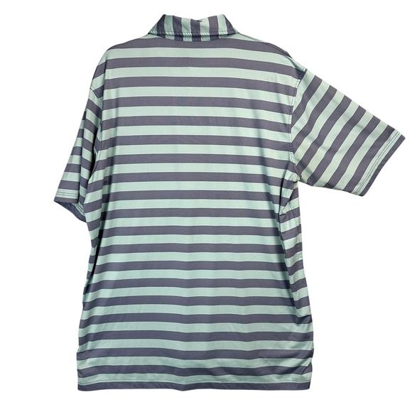 Southern Marsh Bermuda Performance Polo Men's Size L Stripes Davis Slate Mint - Picture 2 of 8